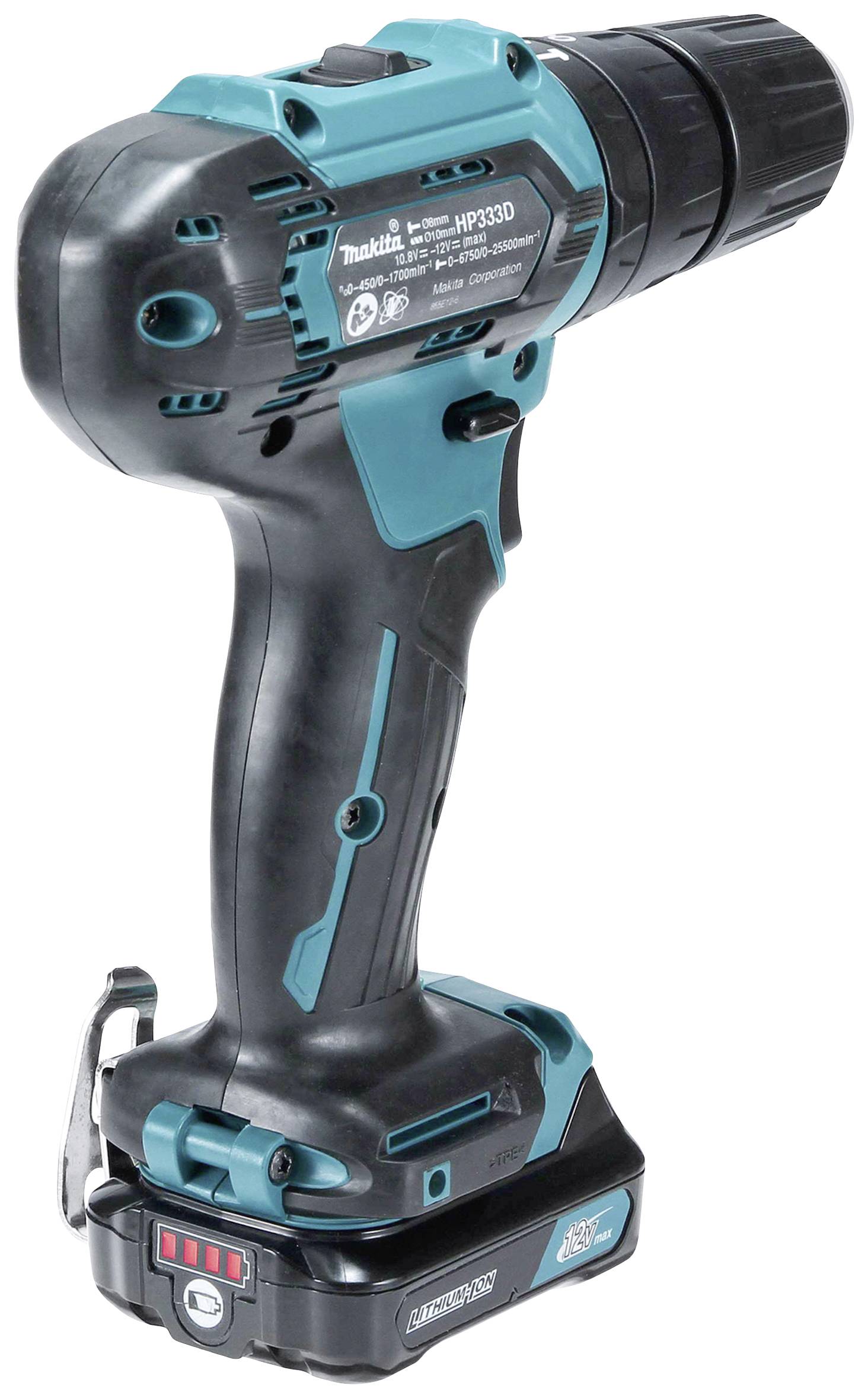 Makita HP333DSAW 2-Gang-Akku-Schlagbohrschrauber inkl. Akku, inkl. Ladegerät, inkl. Koffer