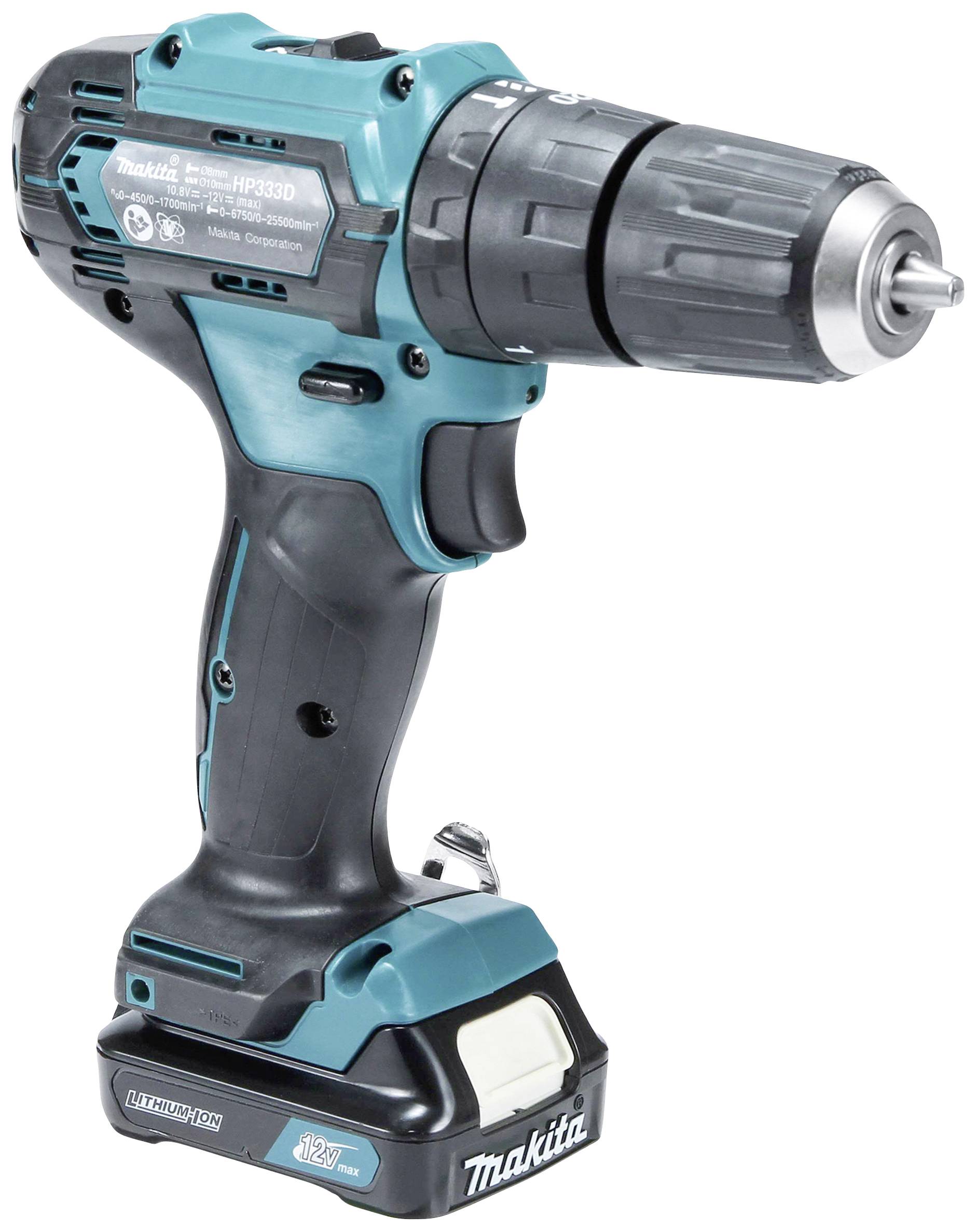 Makita HP333DSAW 2-Gang-Akku-Schlagbohrschrauber inkl. Akku, inkl. Ladegerät, inkl. Koffer