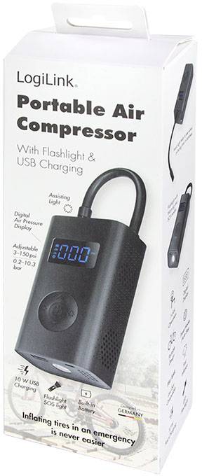 LogiLink PA0265 Kompressor mit Powerbank-Funktion