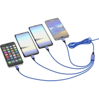 Smrter USB-Ladekabel USB-A Stecker, USB-C® Stecker, USB-C® Stecker, Apple Lightning Stecker, USB-Micro-B Stecker 1.20m Navy-Blau Smrter USB-Ladekabel USB-A Stecker, USB-C® Stecker, USB-C® Stecker, Apple Lightning Stecker, USB-Micro-B Stecker 1.20m Navy-Blau