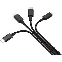 Smrter USB-Ladekabel USB-A Stecker, USB-C® Stecker, Apple Lightning Stecker, Apple Lightning Stecker, USB-Micro-B Stecker 1.20m Smrter USB-Ladekabel USB-A Stecker, USB-C® Stecker, Apple Lightning Stecker, Apple Lightning Stecker, USB-Micro-B Stecker 1.20m