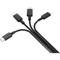 Smrter USB-Ladekabel USB-A Stecker, USB-C® Stecker, Apple Lightning Stecker, Apple Lightning Stecker, USB-Micro-B Stecker 1.20m Smrter USB-Ladekabel USB-A Stecker, USB-C® Stecker, Apple Lightning Stecker, Apple Lightning Stecker, USB-Micro-B Stecker 1.20m