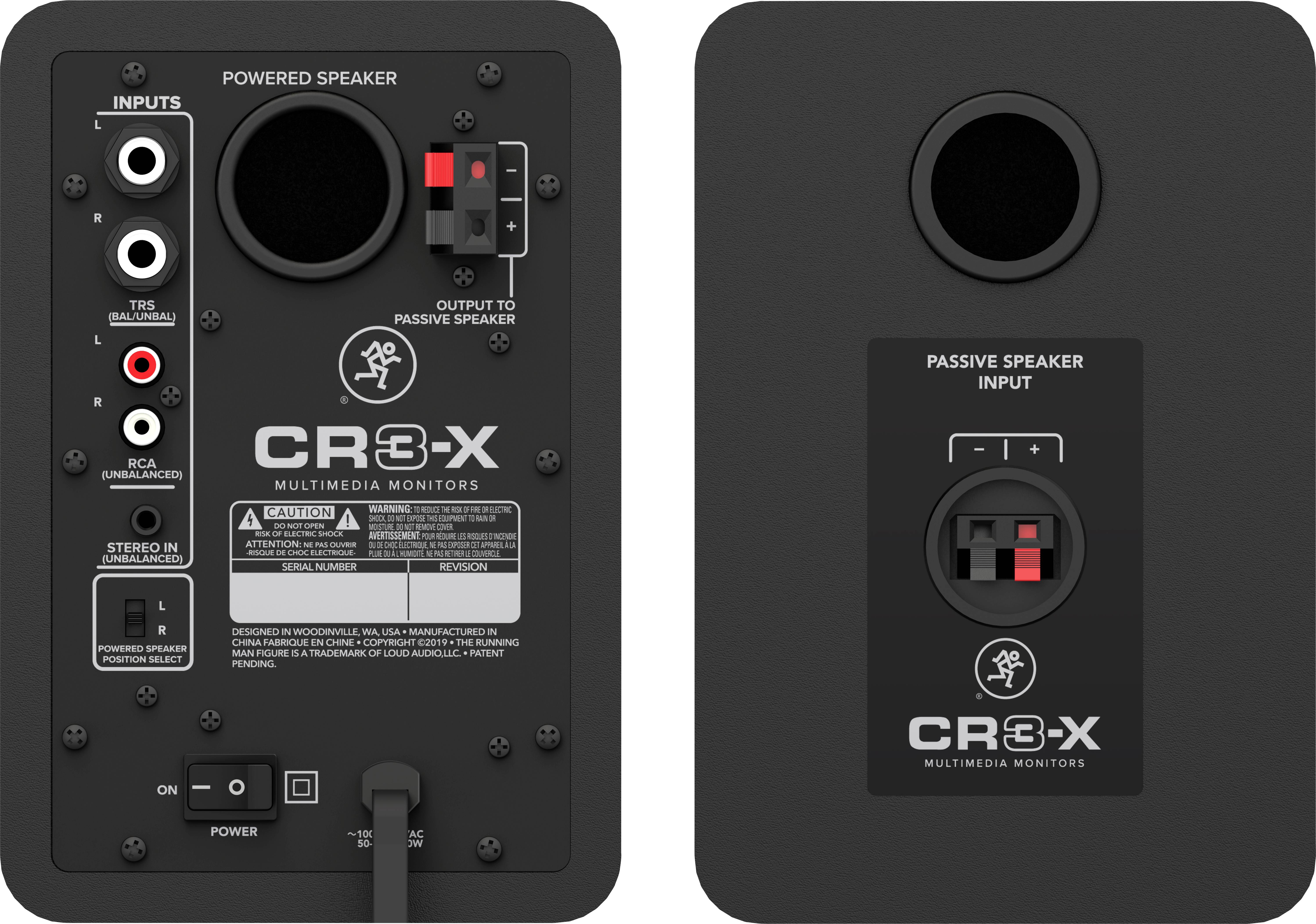 Mackie CR3-X (Pair) Aktiver Monitor-Lautsprecher 7.62cm 3 Zoll 50W 1 Paar