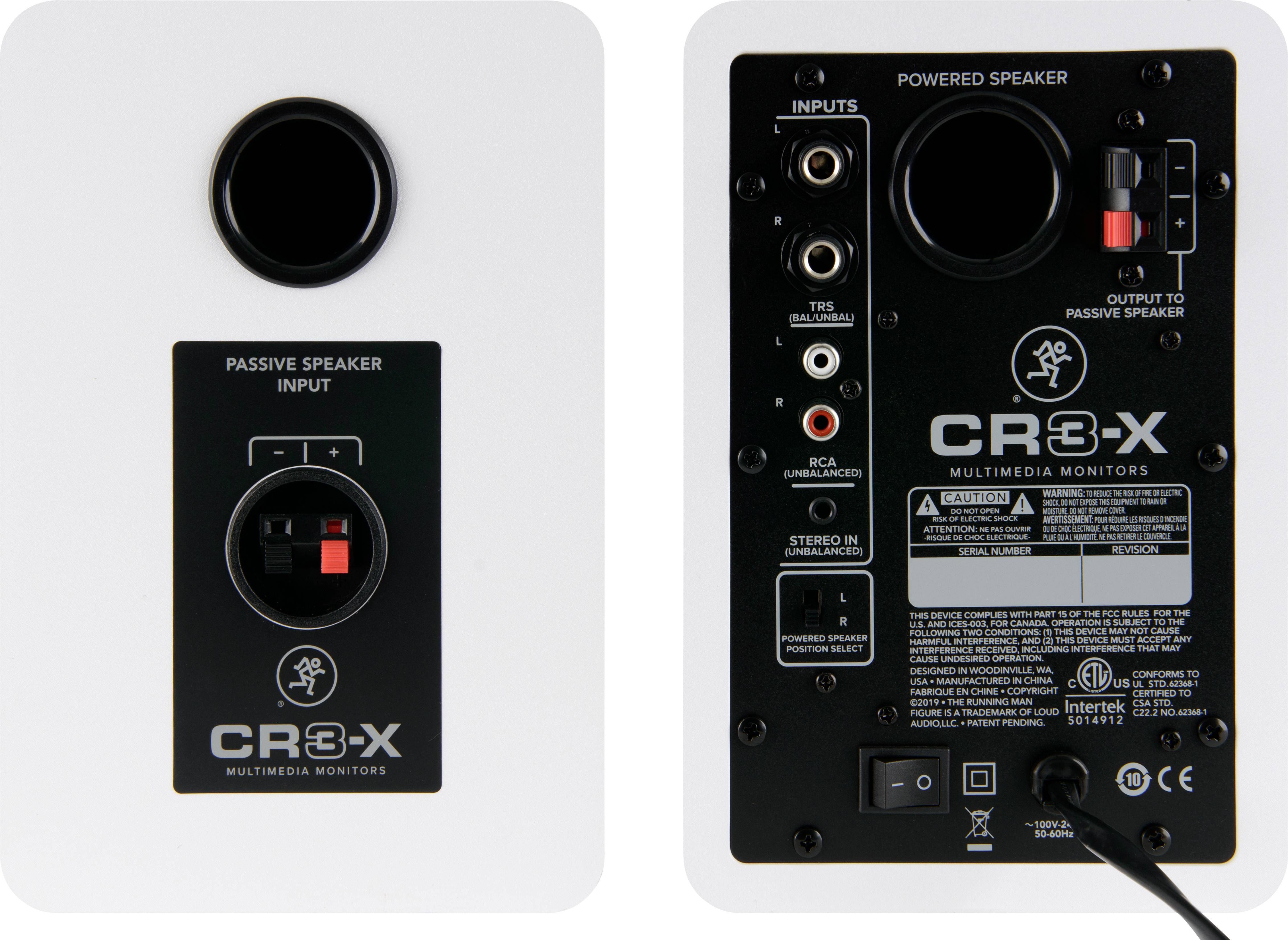 Mackie CR3-XLTD-WHT (Pair) Aktiver Monitor-Lautsprecher 7.62cm 3 Zoll 50W 1 Paar