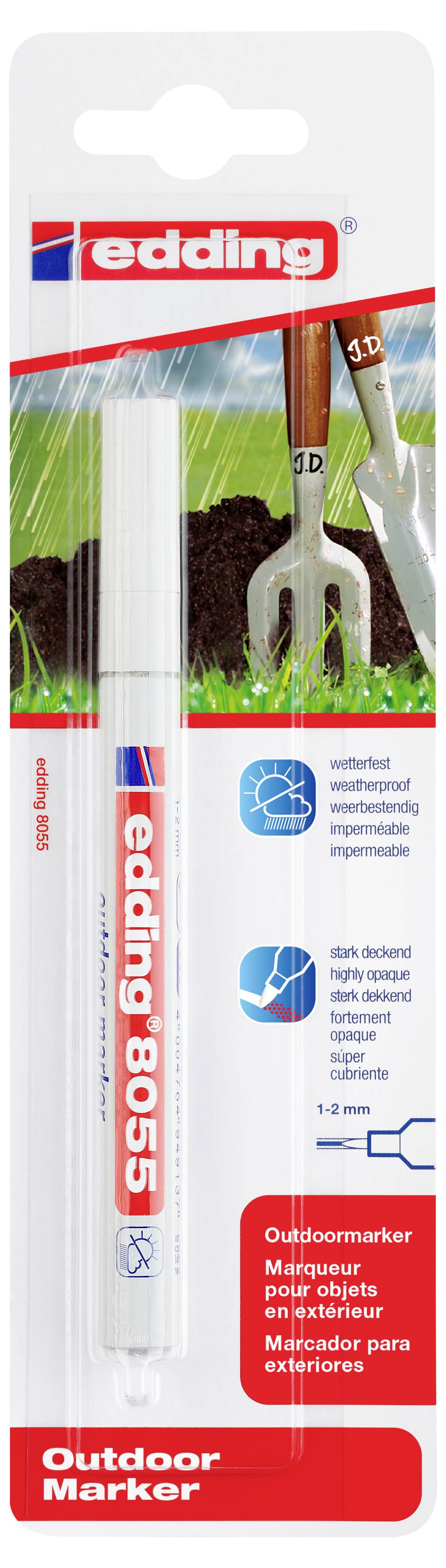 Edding 8055 4-8055-1-1049 Outdoormarker Weiß 1 mm, 2mm