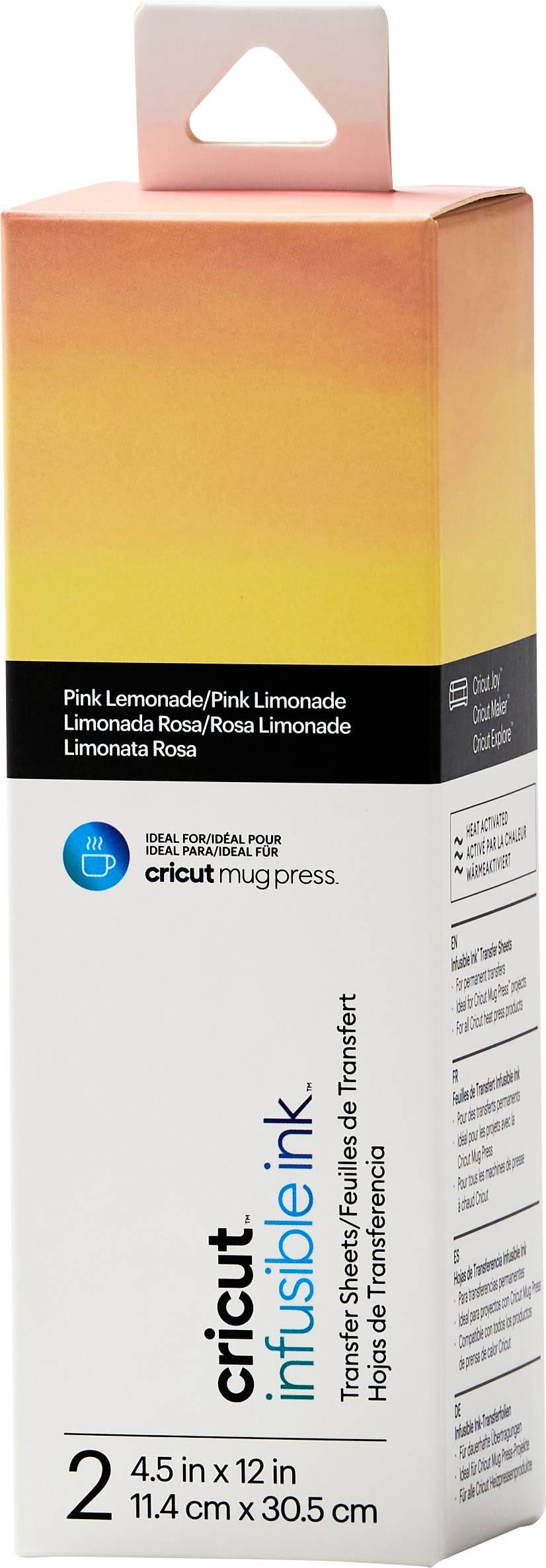 Cricut Joy Infusible Ink Transferblätter Gelb, Pink