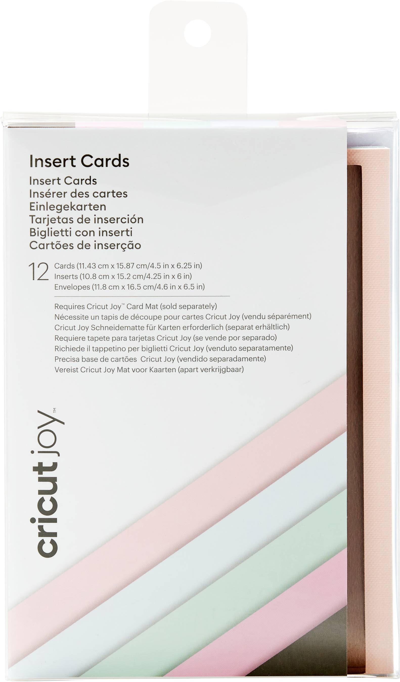 Cricut Joy Insert Cards Kartenset Mehrfarbig, Pastell