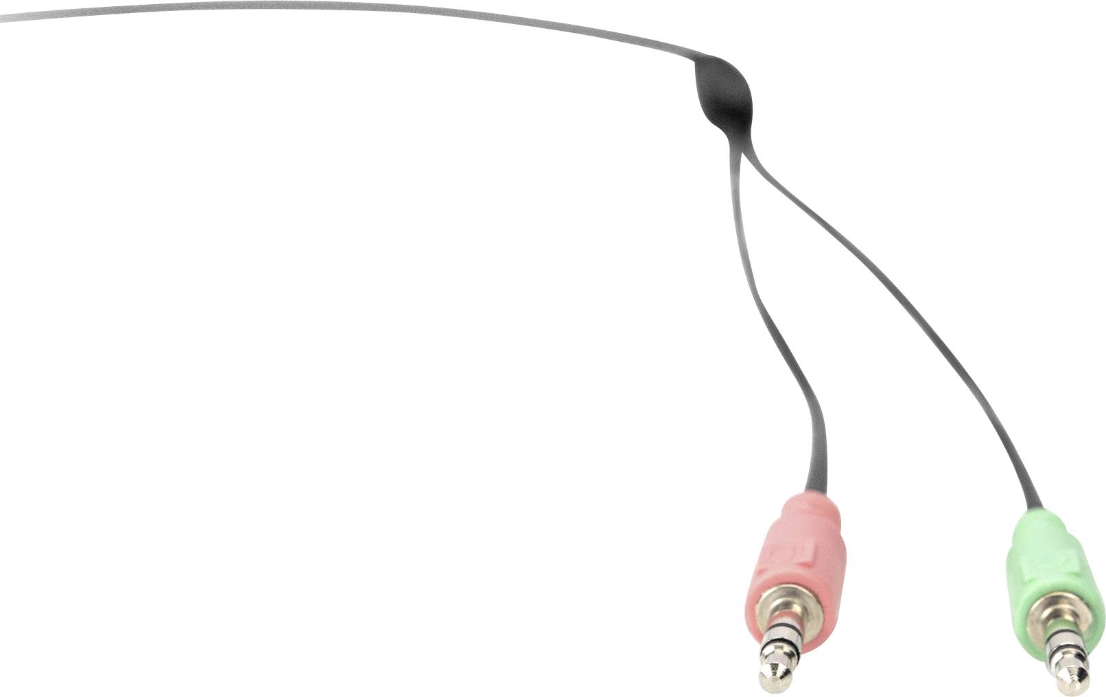 Digitus DA-12202 On Ear Headset kabelgebunden Stereo Schwarz Mikrofon-Rauschunterdrückung, Noise Cancelling Lautstärkeregelung, Mikrofon-Stummschal