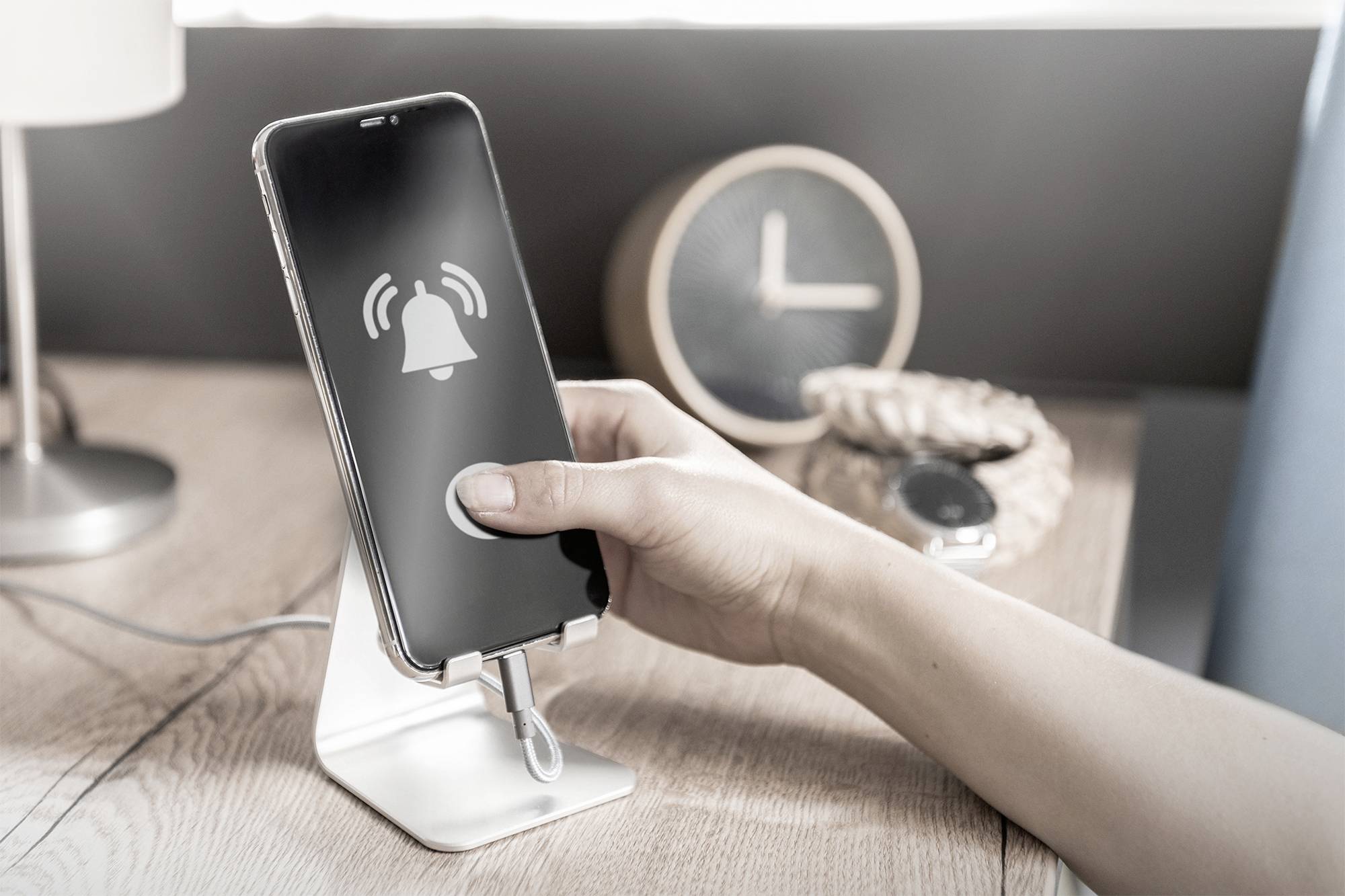 Digitus DA-90418 Handy Ständer Aluminium, Aluminium (gebürstet), Aluminium (hell), Aluminium-Grau, Silber