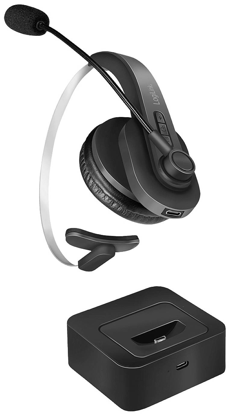 LogiLink BT0059 On Ear Headset Bluetooth® Mono Schwarz Telefon