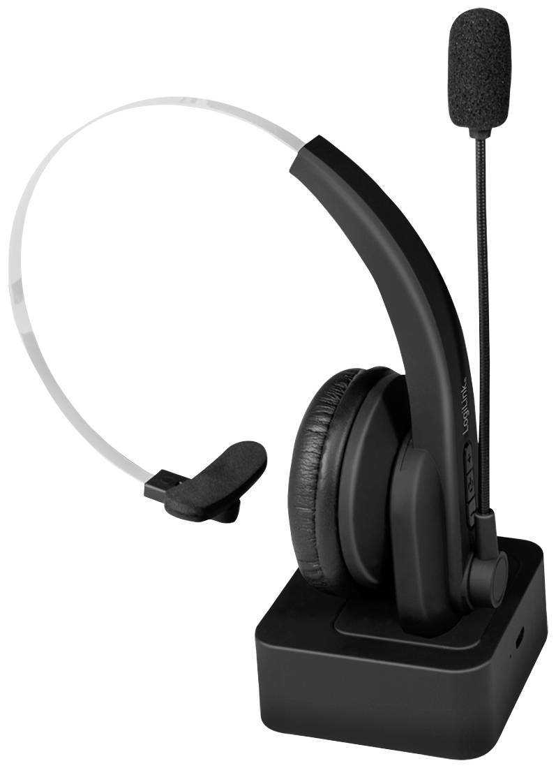 LogiLink BT0059 On Ear Headset Bluetooth® Mono Schwarz Telefon