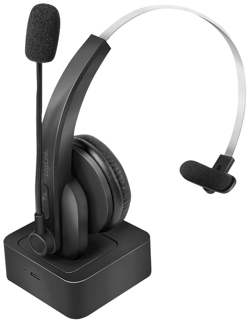 LogiLink BT0059 On Ear Headset Bluetooth® Mono Schwarz Telefon