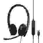 EPOS Telefon On Ear Headset kabelgebunden Stereo Schwarz Noise Cancelling Lautstärkeregelung, Mikrofon-Stummschaltung