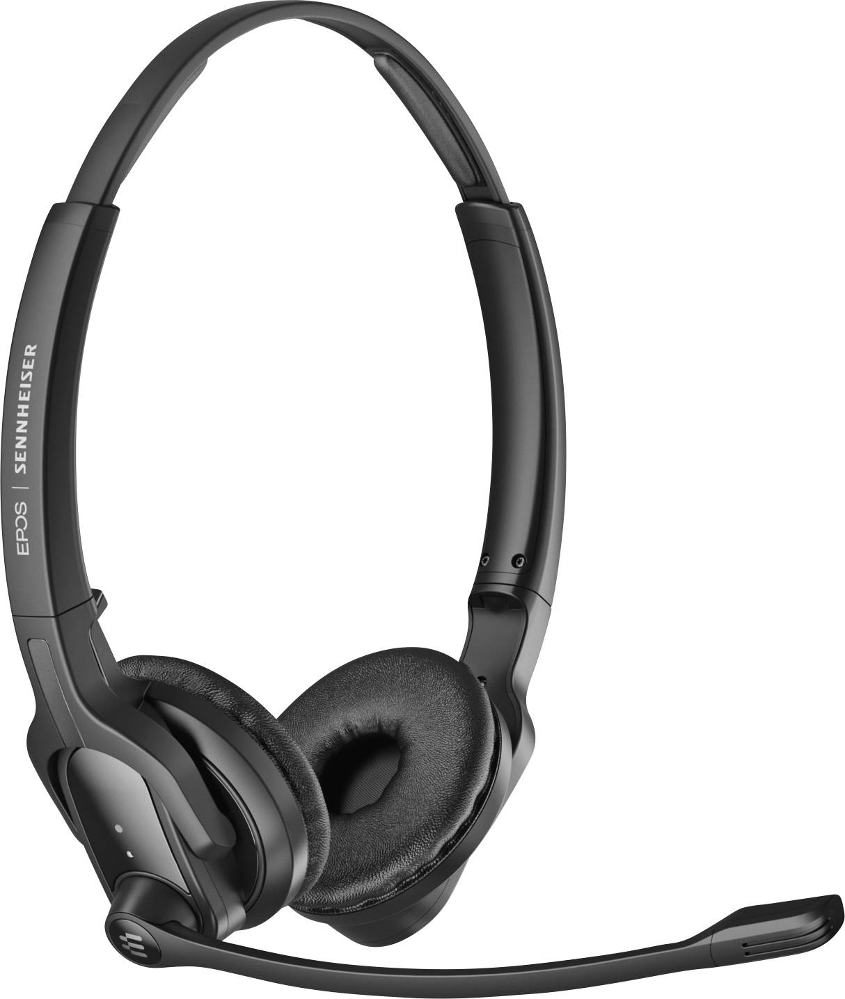 EPOS On Ear Headset DECT Stereo Schwarz Noise Cancelling Mikrofon-Stummschaltung Telefon