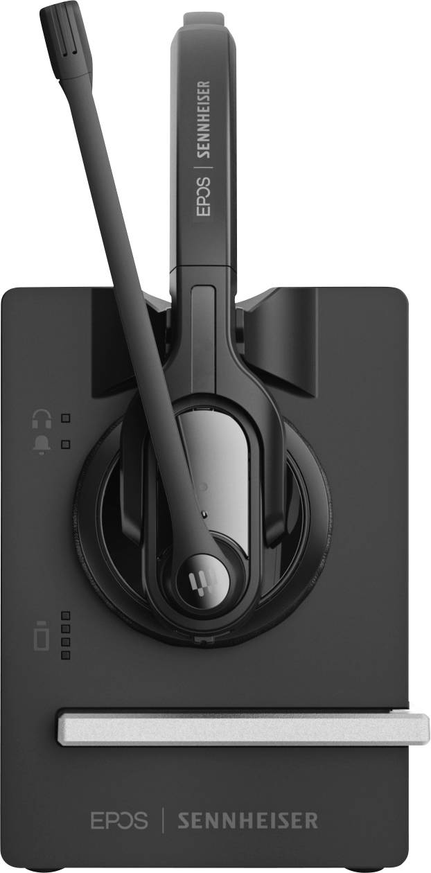 EPOS On Ear Headset DECT Stereo Schwarz Noise Cancelling Mikrofon-Stummschaltung Telefon