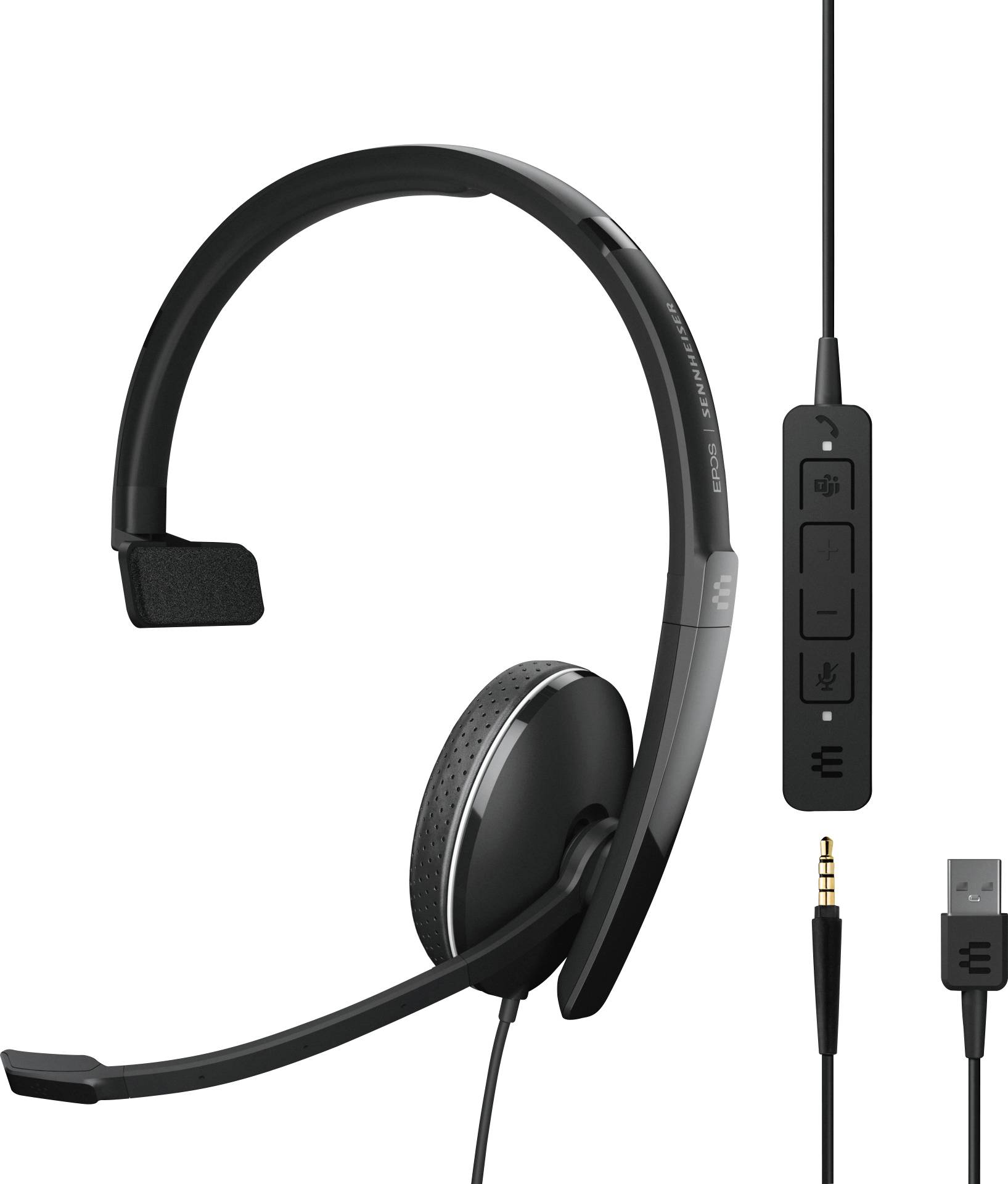 EPOS On Ear Headset kabelgebunden Mono Schwarz Noise Cancelling Lautstärkeregelung, Mikrofon-Stummschaltung Telefon