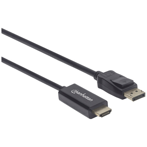 Manhattan DisplayPort / HDMI Adapterkabel DisplayPort Stecker, HDMI-A Stecker 1.80m Schwarz 153201 DisplayPort-Kabel