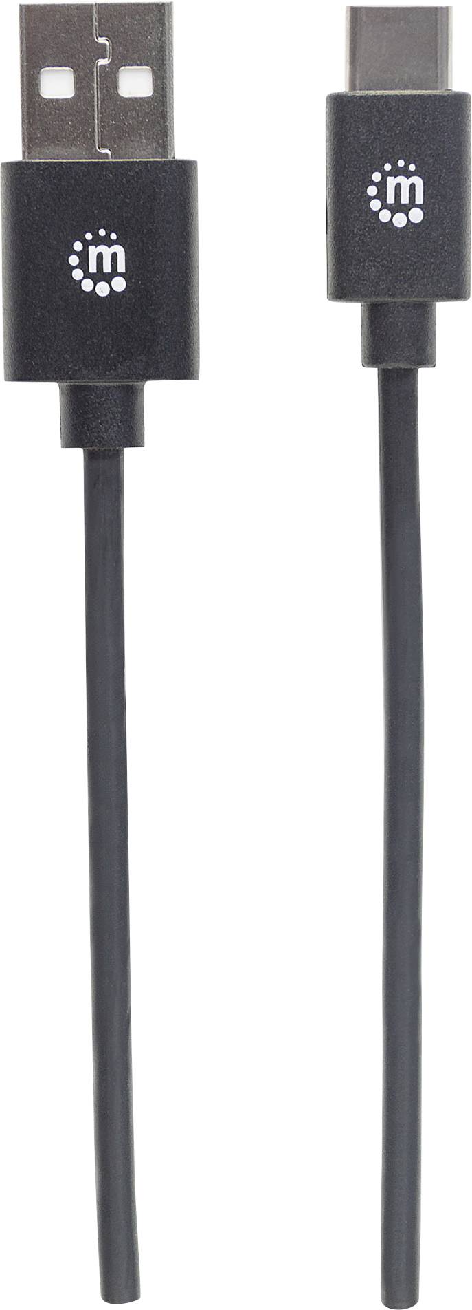 Manhattan USB-Kabel USB 2.0 USB-A Stecker, USB-C® Stecker 2.00m Schwarz 354929