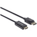 Manhattan DisplayPort / HDMI Adapterkabel DisplayPort Stecker, HDMI-A Stecker 1.00 m Schwarz 153195