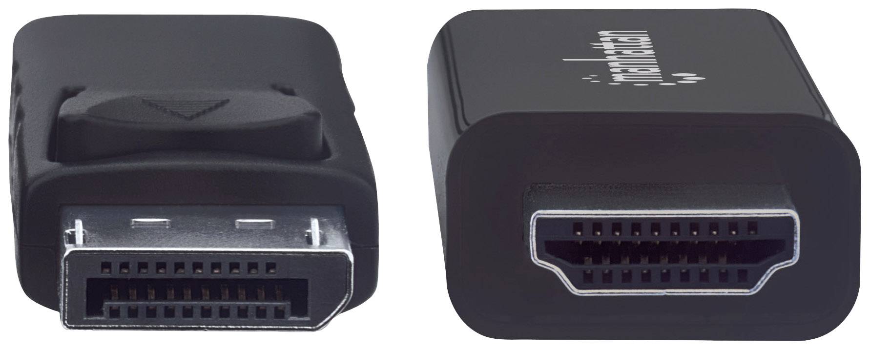 Manhattan DisplayPort / HDMI Adapterkabel DisplayPort Stecker, HDMI-A Stecker 3.00m Schwarz 153218 DisplayPort-Kabel