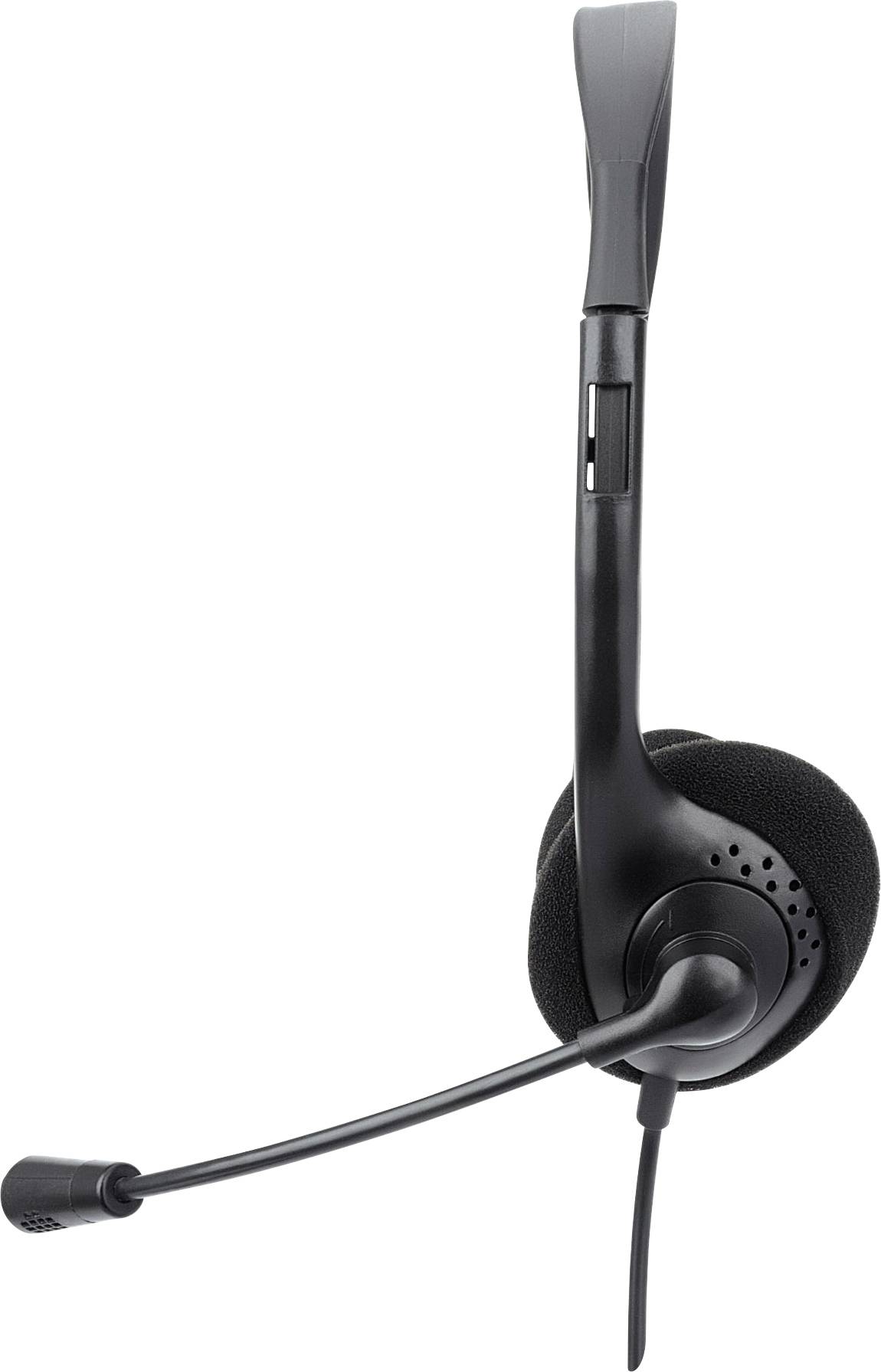 Manhattan Stereo USB-Headset Federleichte On-Ear kabelgebunden USB-A-Stecker schwarz On Ear Headset kabelgebunden Stereo Schwarz Lautstärkeregelung