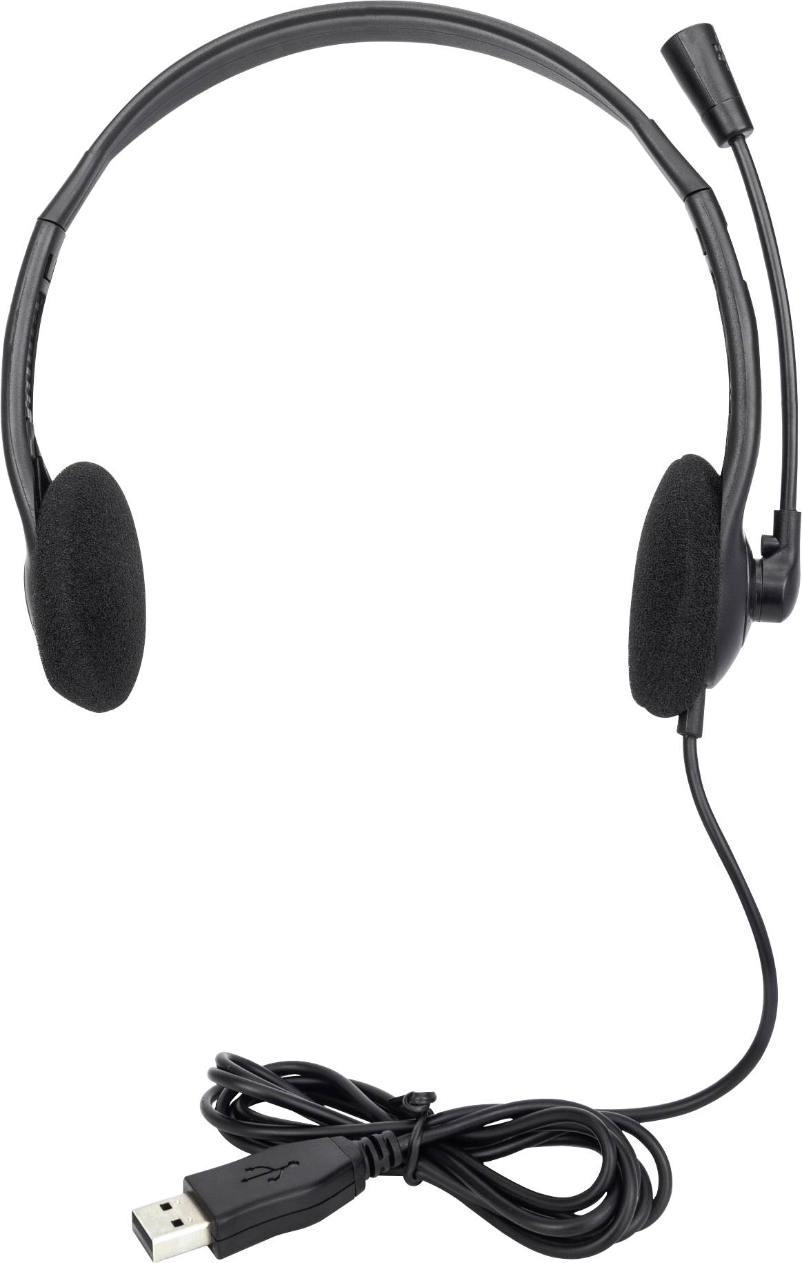 Manhattan Stereo USB-Headset Federleichte On-Ear kabelgebunden USB-A-Stecker schwarz On Ear Headset kabelgebunden Stereo Schwarz Lautstärkeregelung