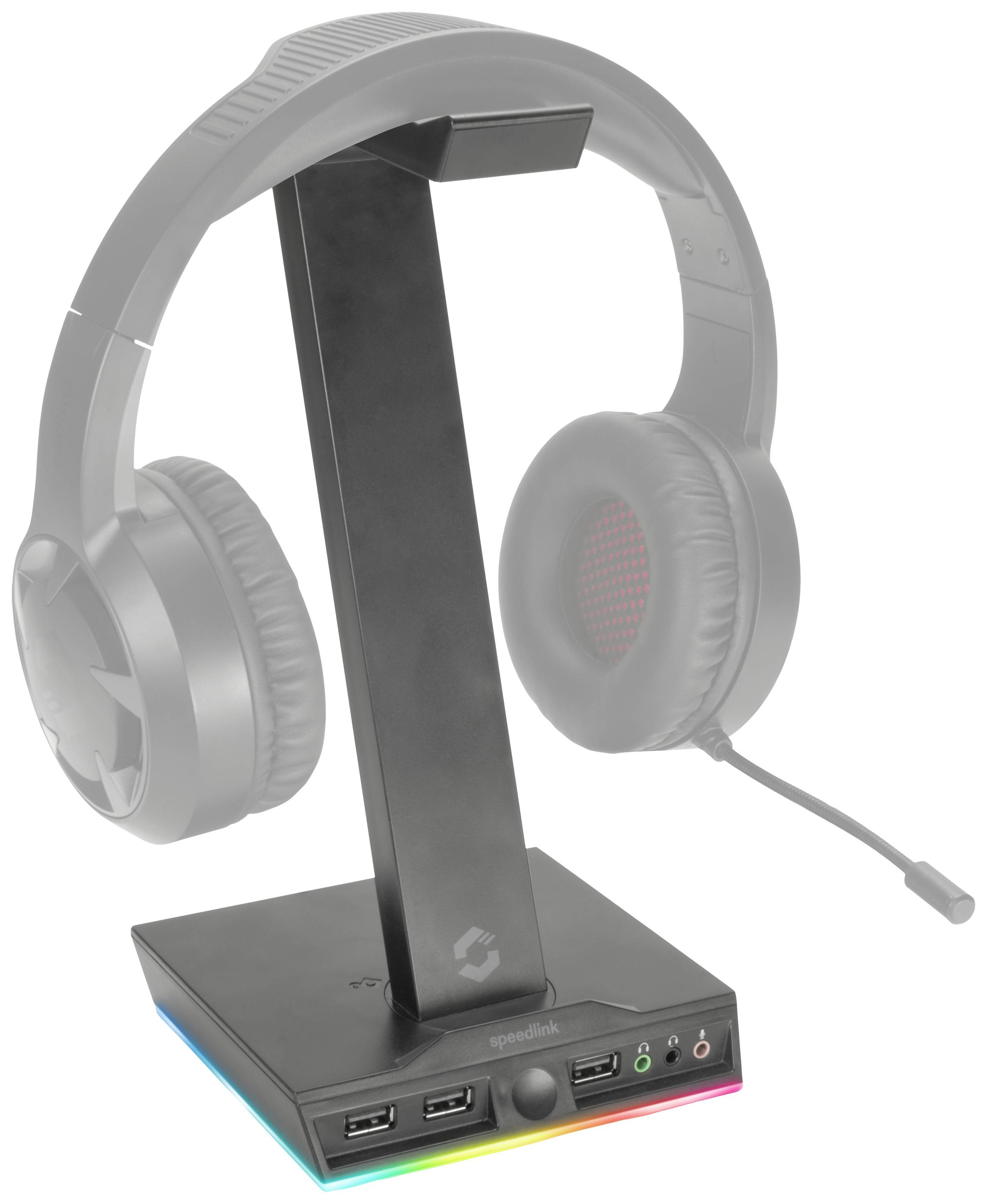 SpeedLink EXCELLO Kopfhörerständer Passend für (Kopfhörer):Over-Ear-Kopfhörer, On-Ear-Kopfhörer Schwarz/Rot