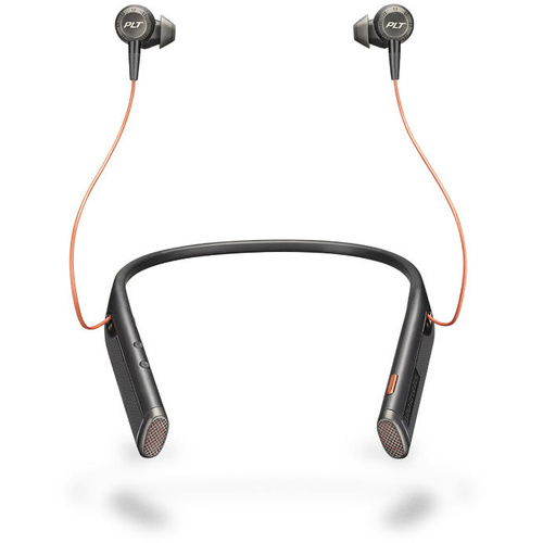 POLY VOYAGER 6200 UC Telefon In Ear Headset Bluetooth® Stereo Schwarz Noise Cancelling Lautstärkeregelung, Mikrofon-Stummschaltung