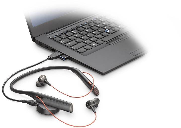 HP Poly VOYAGER 6200 UC In Ear Headset Bluetooth® Stereo Schwarz Noise Cancelling Lautstärkeregelung, Mikrofon-Stummschaltung Telefon