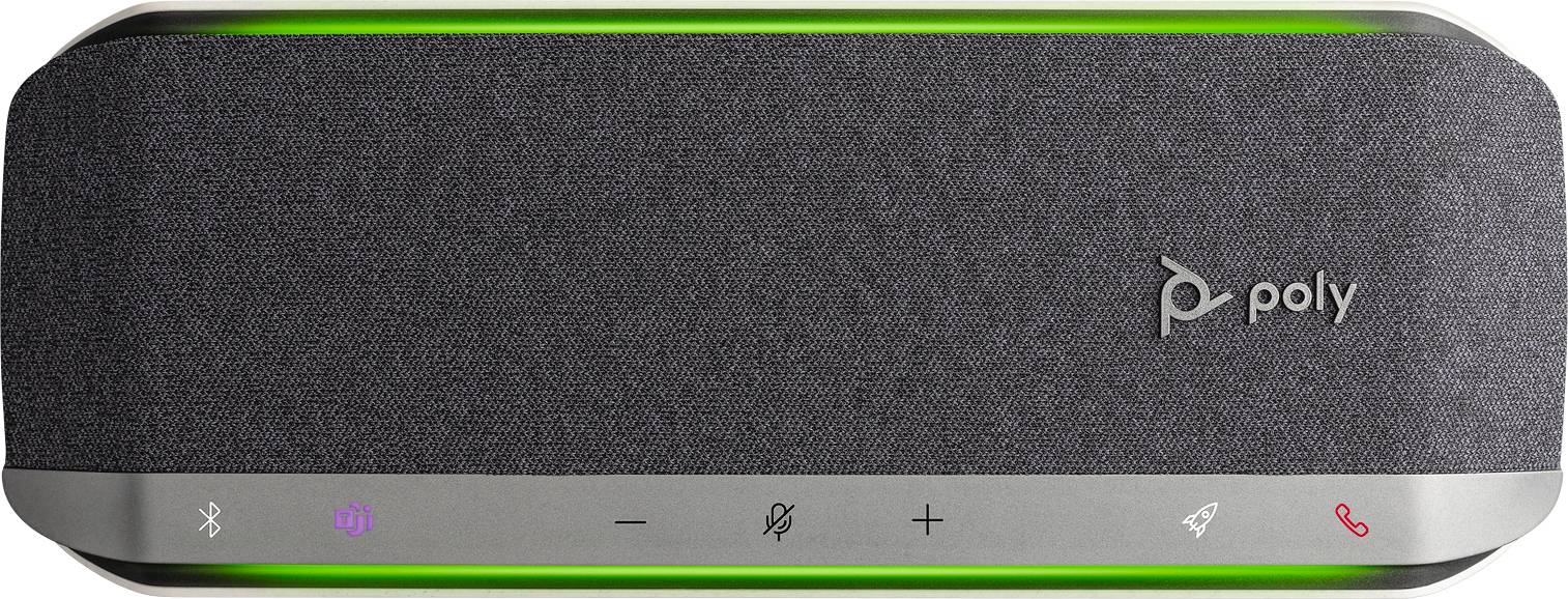 HP Poly 216875-01 Konferenzlautsprecher USB, Bluetooth® Schwarz (matt), Silber-Schwarz