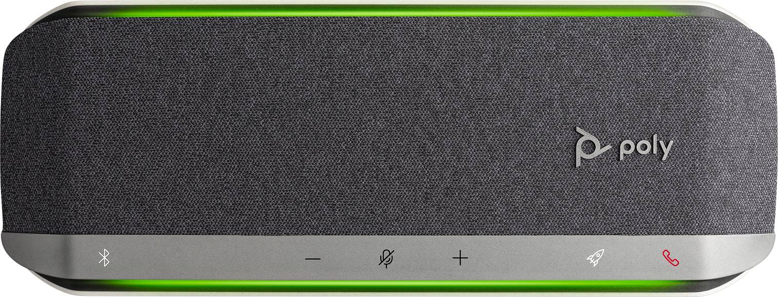 HP Poly 216874-01 Konferenzlautsprecher USB, Bluetooth® Silber, Silber-Schwarz