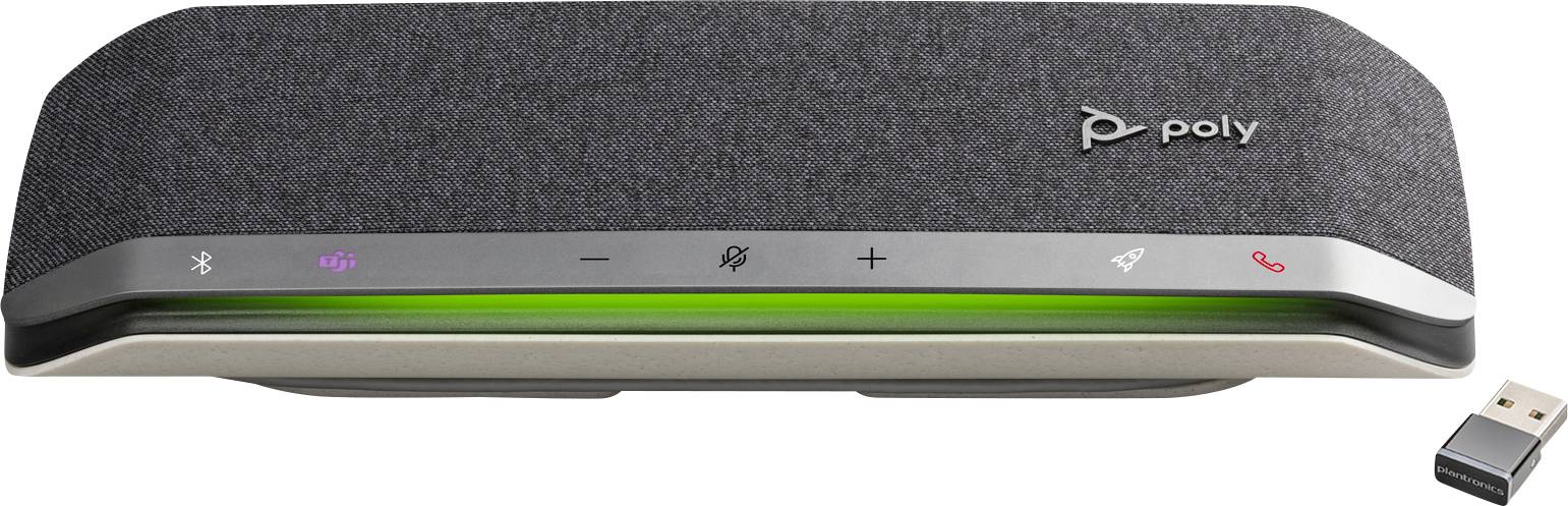HP Poly 218764-01 Konferenzlautsprecher USB, Bluetooth® Schwarz (matt), Silber-Schwarz