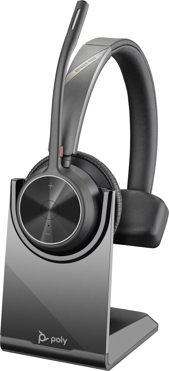 POLY VOYAGER 4310 UC Telefon On Ear Headset Bluetooth® Mono Schwarz Mikrofon-Rauschunterdrückung, Noise Cancelling