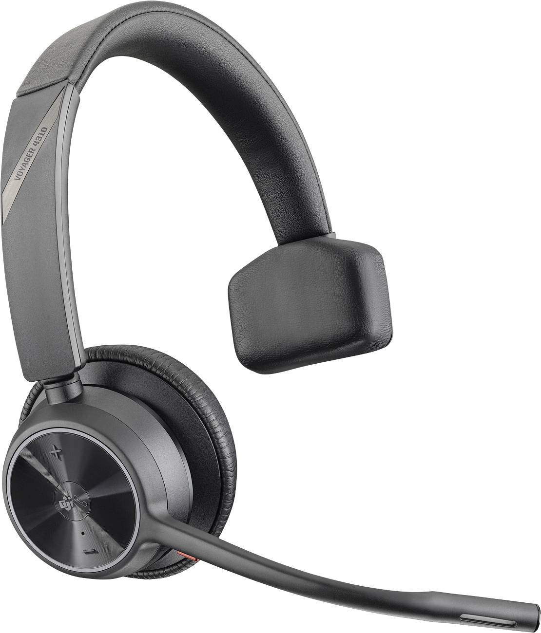 HP Poly VOYAGER 4310 UC On Ear Headset Bluetooth®, kabelgebunden Mono Schwarz Mikrofon-Rauschunterdrückung, Noise Cancelling Mikrofon-Stummschaltun