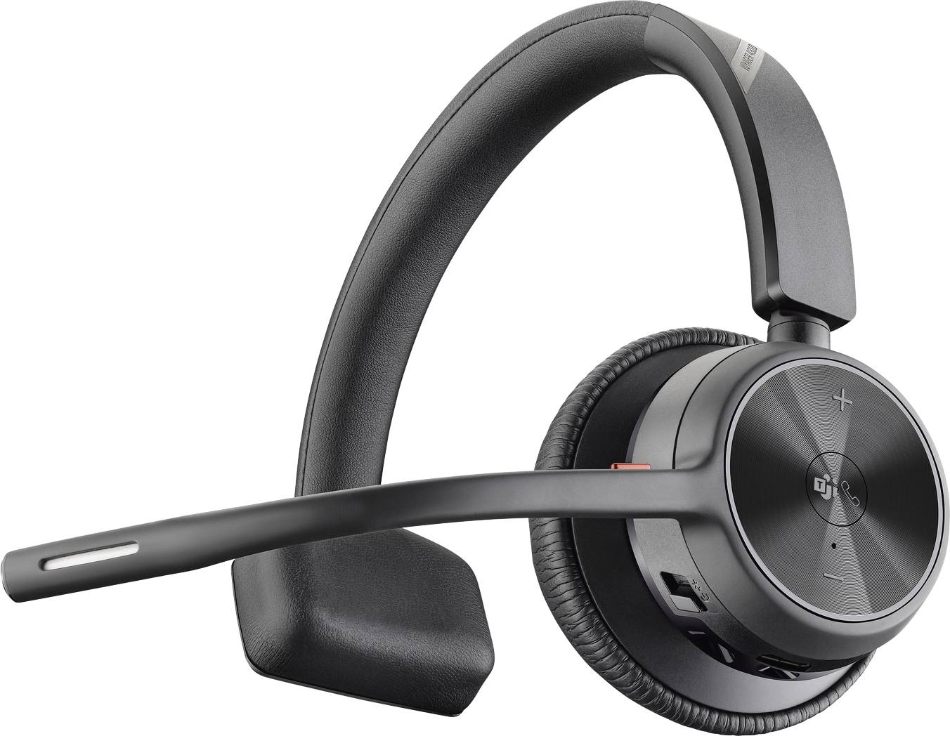 POLY VOYAGER 4310 UC Telefon On Ear Headset Bluetooth®, kabelgebunden Mono Schwarz Mikrofon-Rauschunterdrückung, Noise Cancelling