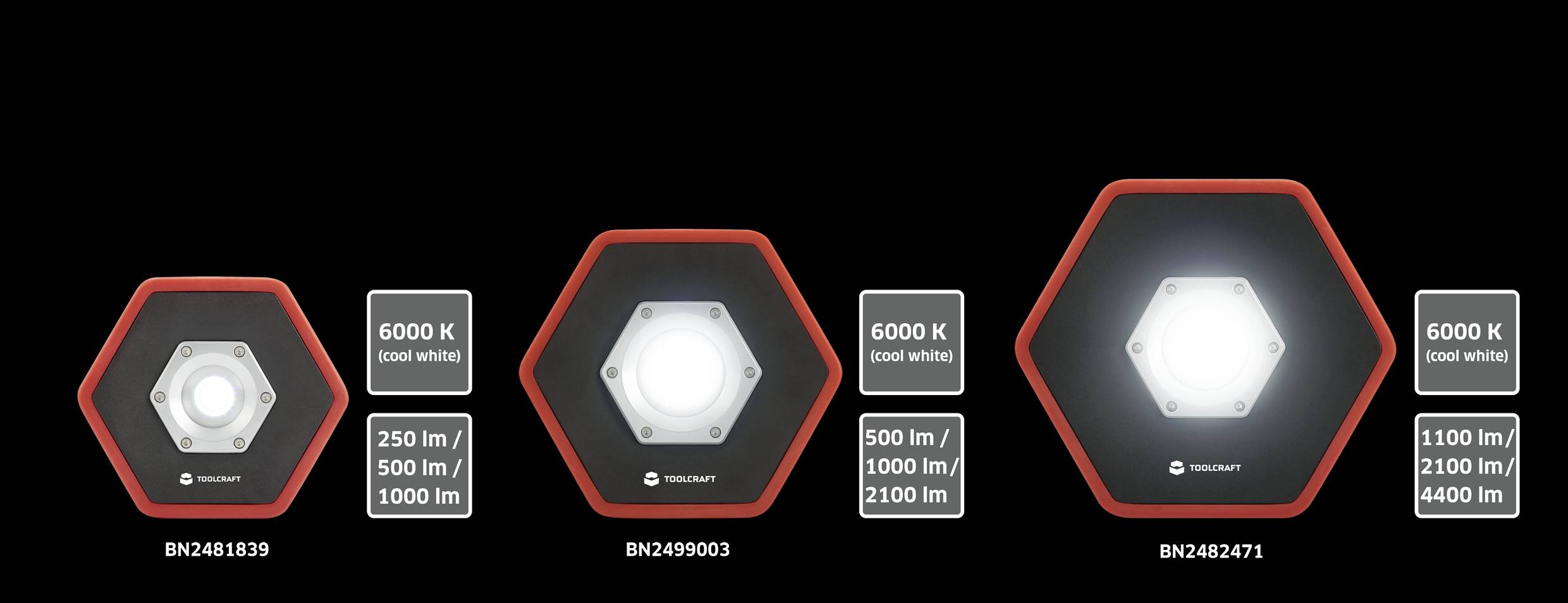 TOOLCRAFT LED Arbeitsleuchte E (A - G) 4400lm TO-7447413