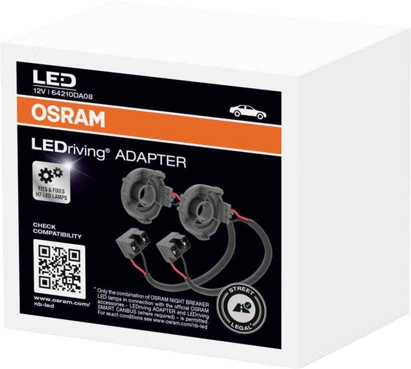 OSRAM Adapter für Night Breaker H7-LED 64210DA08 Bauart (Kfz-Leuchtmittel) H7, Adapter für Night Breaker H7-LED
