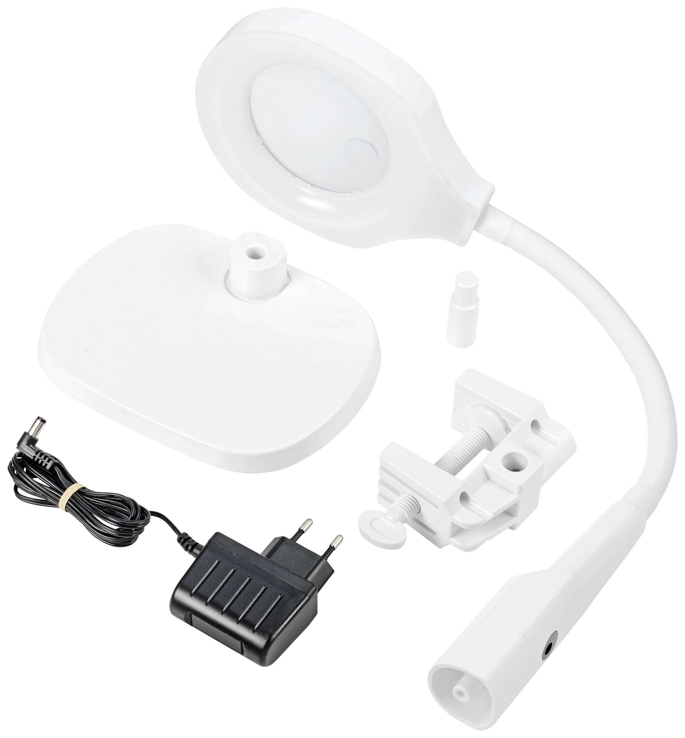 TOOLCRAFT TO-7447449 2-in-1 Lupenleuchte Vergrößerungsfaktor=1.75 x, 3 x 85mm 2021 Energieeffizienzklasse n.rel