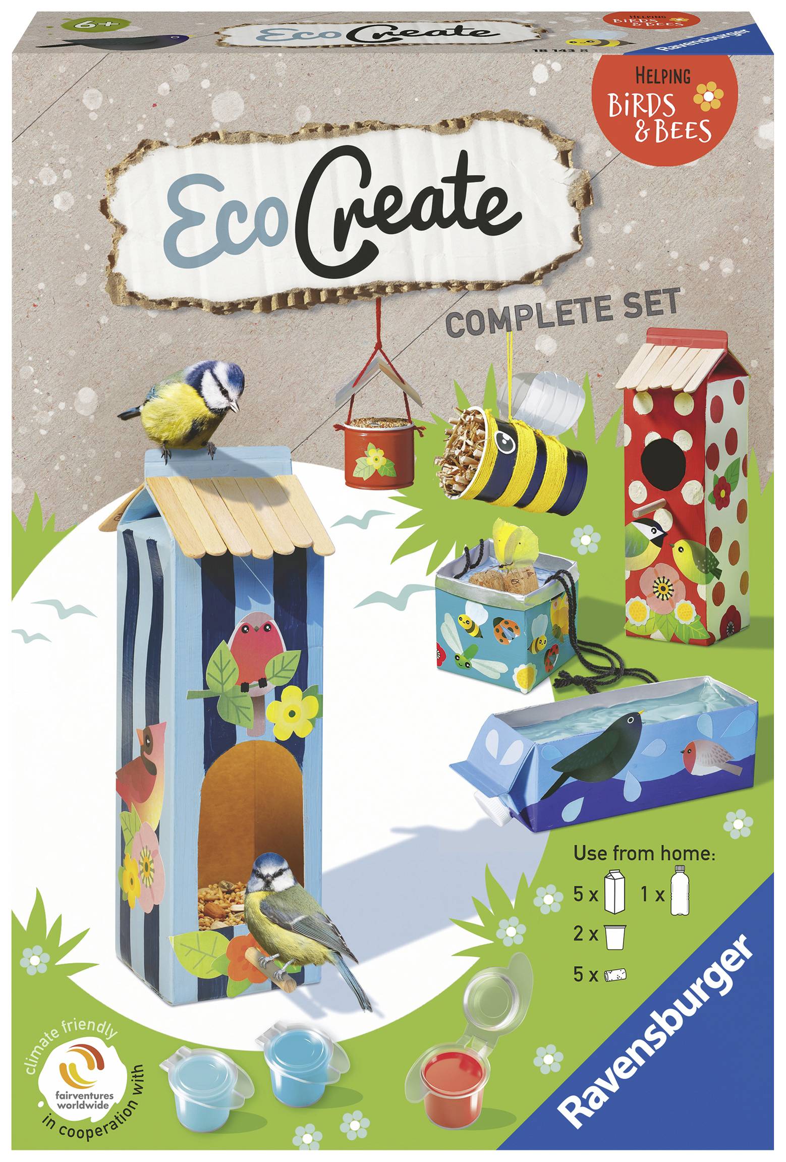 Ravensburger Bastelset EcoCreate Helping Birds & Bees