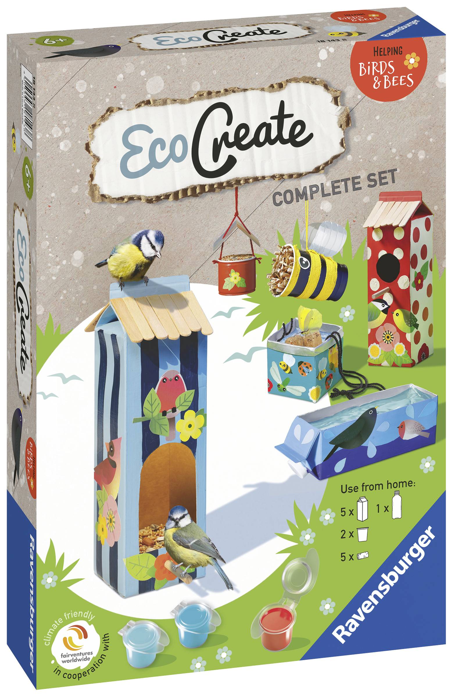 Ravensburger Bastelset EcoCreate Helping Birds & Bees