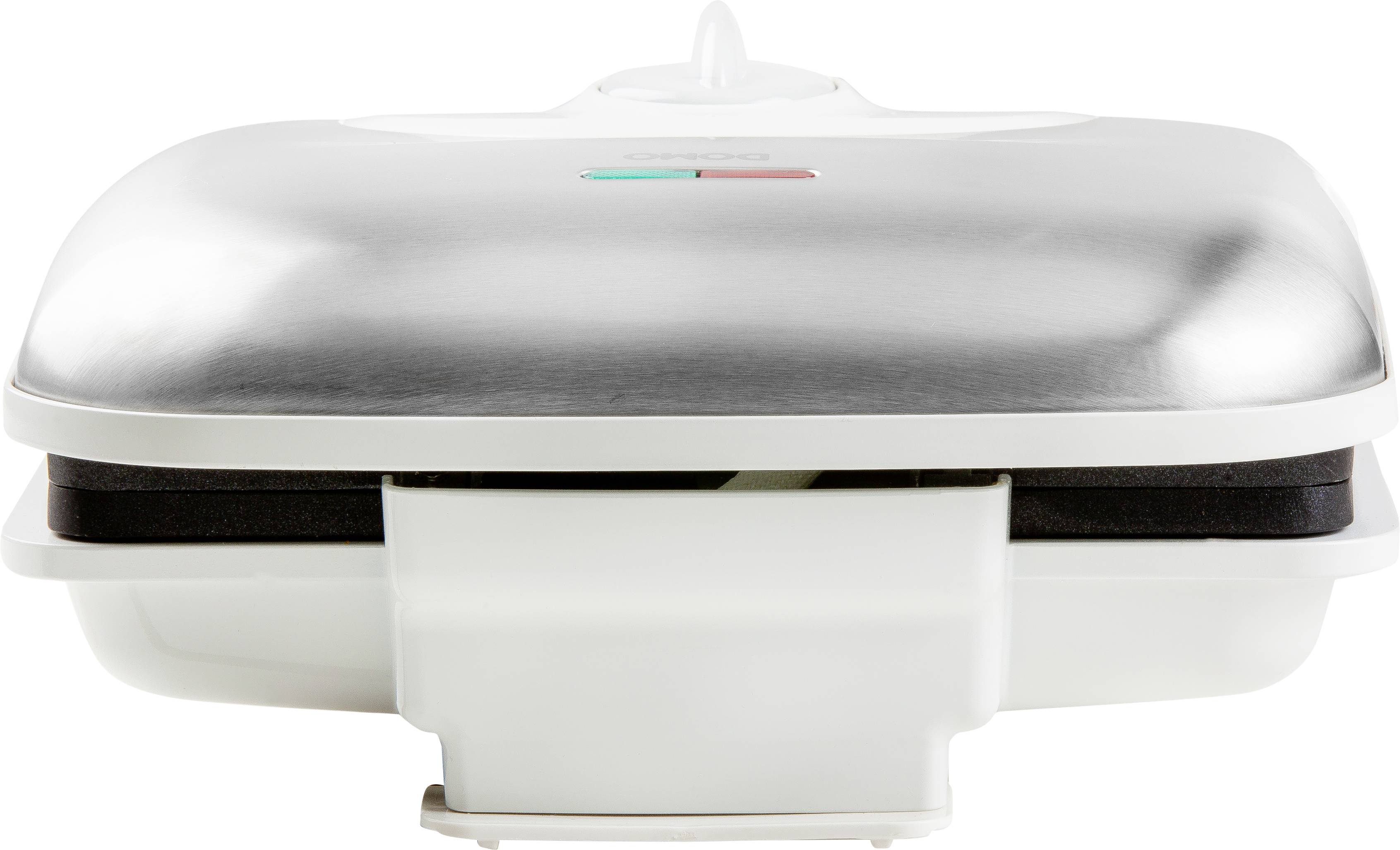 DOMO DO9222W XL Tasty Waffeleisen Kontrollleuchte, klappbar, Antihaftbeschichtung Weiß