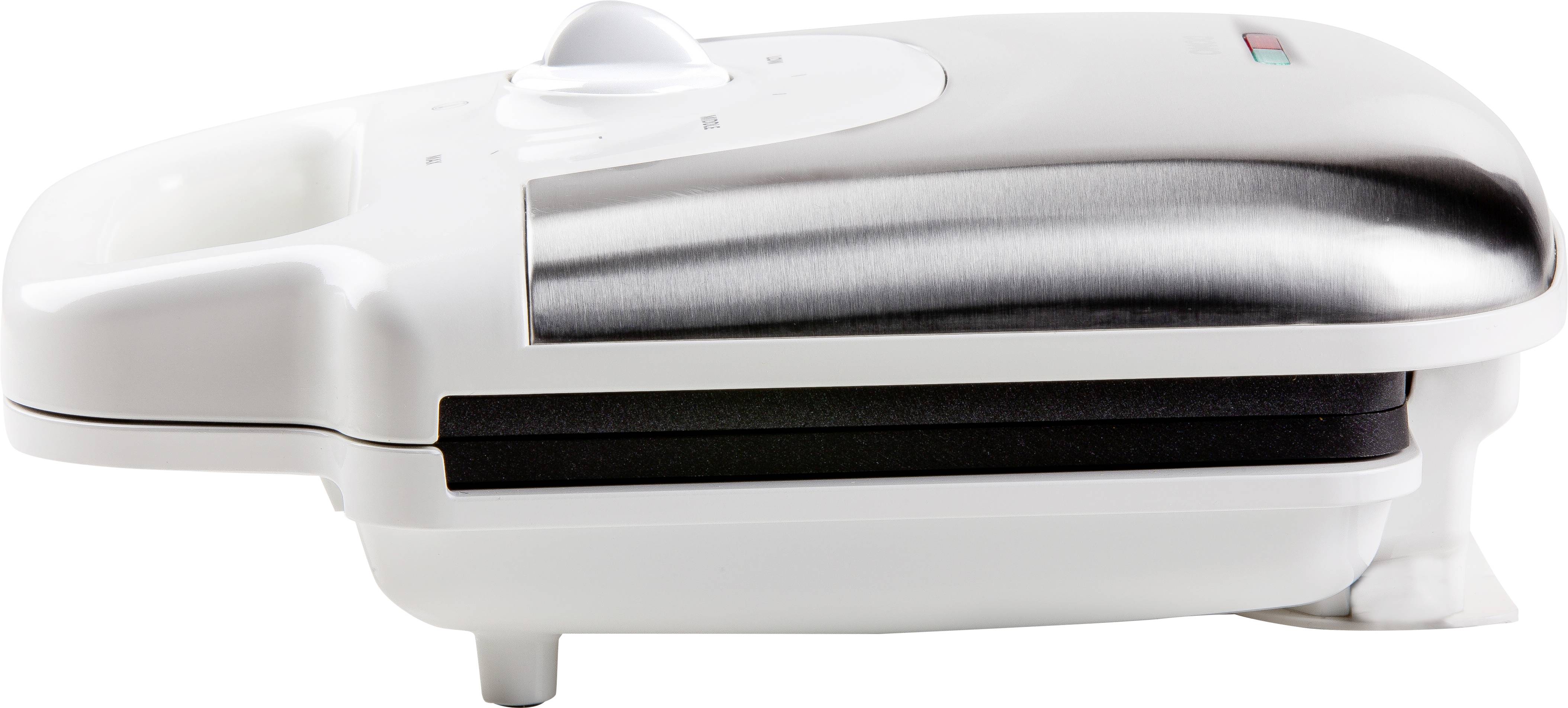 DOMO DO9222W XL Tasty Waffeleisen Kontrollleuchte, klappbar, Antihaftbeschichtung Weiß