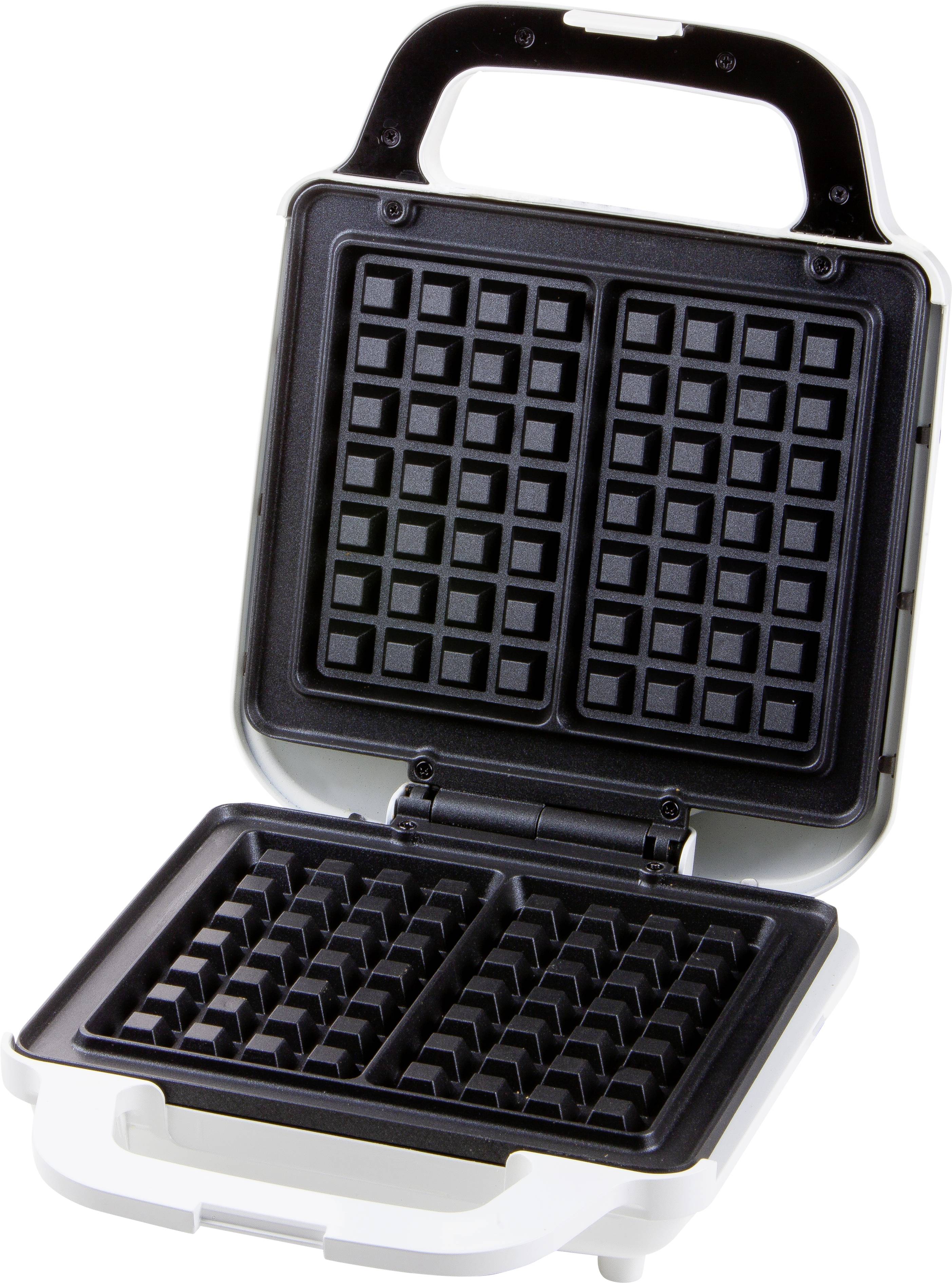 DOMO DO9222W XL Tasty Waffeleisen Kontrollleuchte, klappbar, Antihaftbeschichtung Weiß