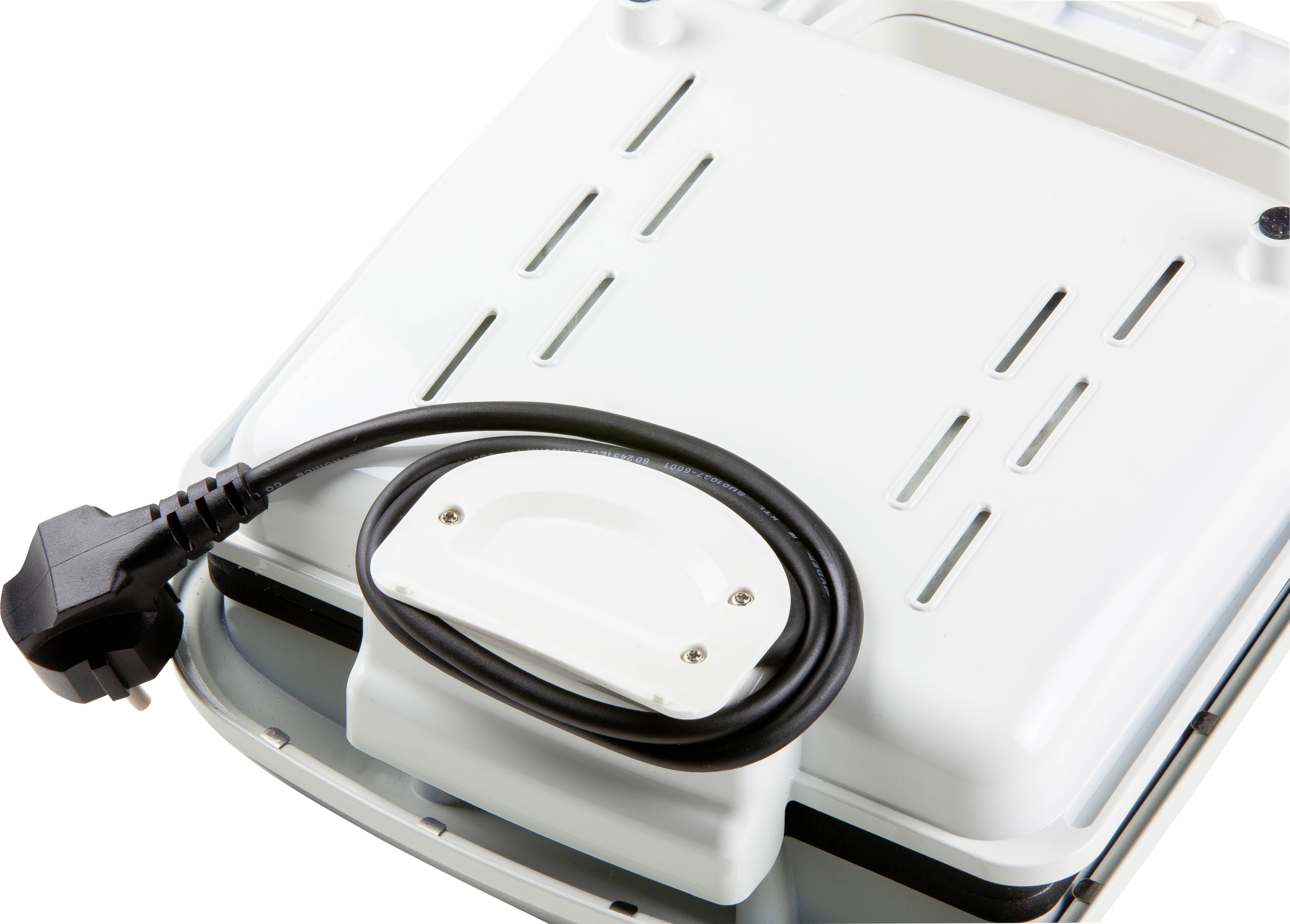 DOMO DO9222W XL Tasty Waffeleisen Kontrollleuchte, klappbar, Antihaftbeschichtung Weiß