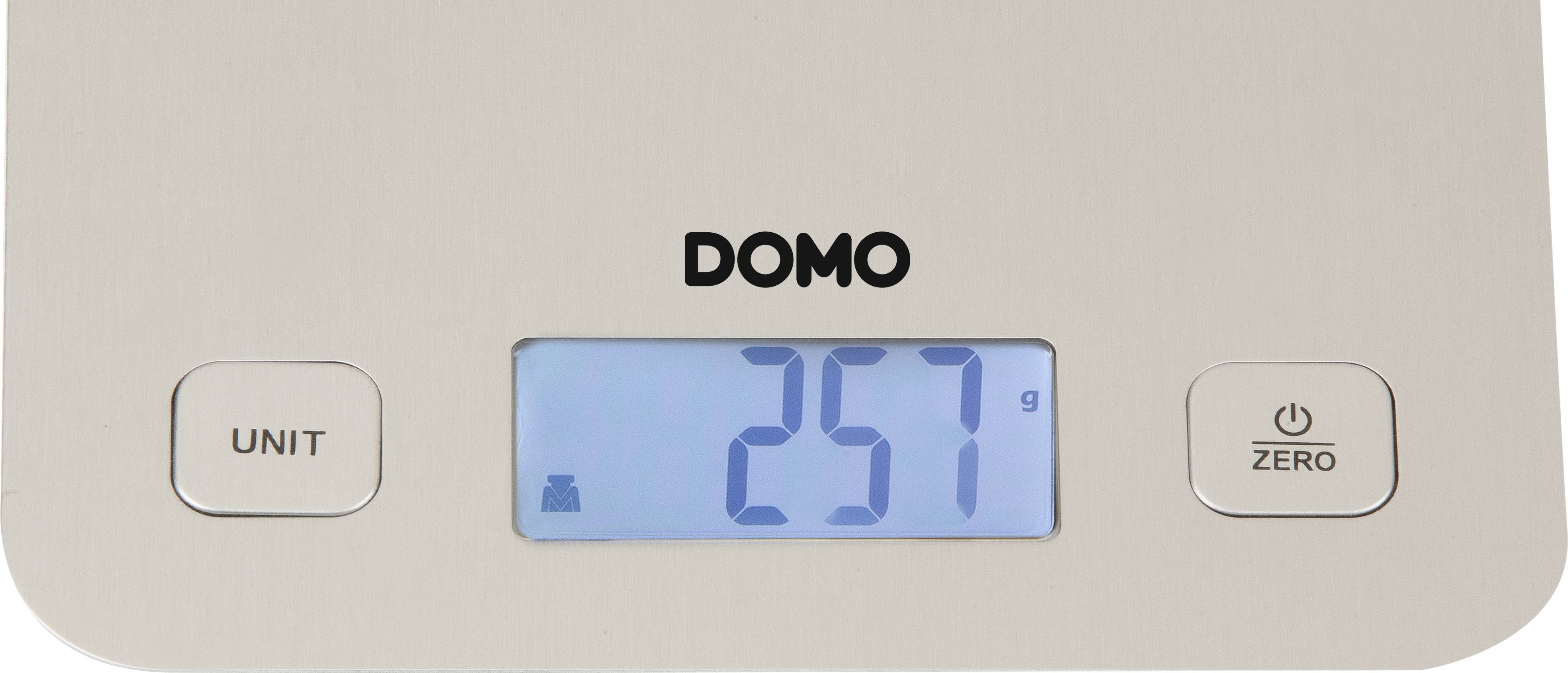 DOMO DO9239W Küchenwaage digital Wägebereich (max.)=5 kg Weiß 217 x 187 x 16.5