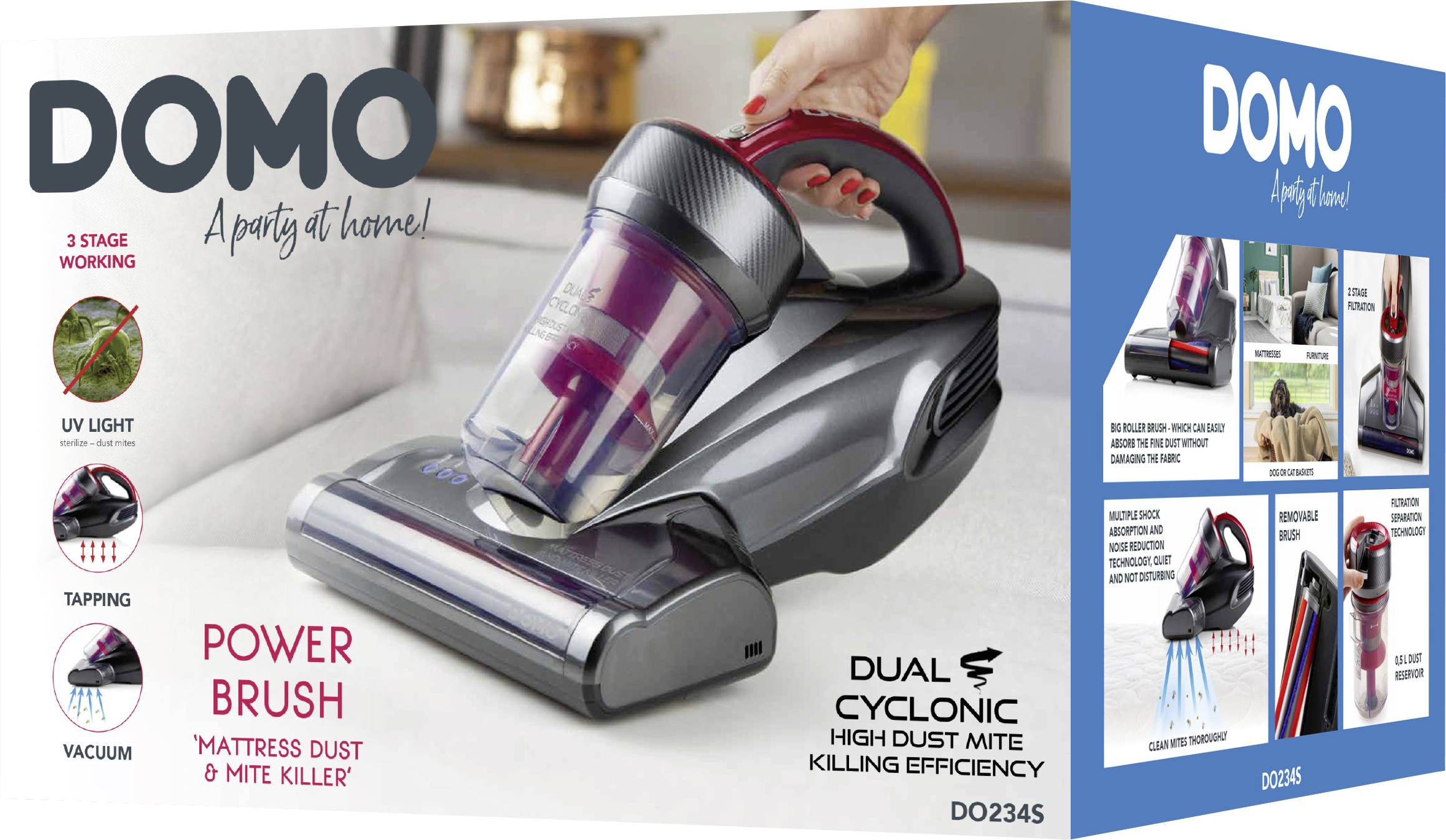 DOMO DO234S DO234S Matratzenreiniger Beutellos