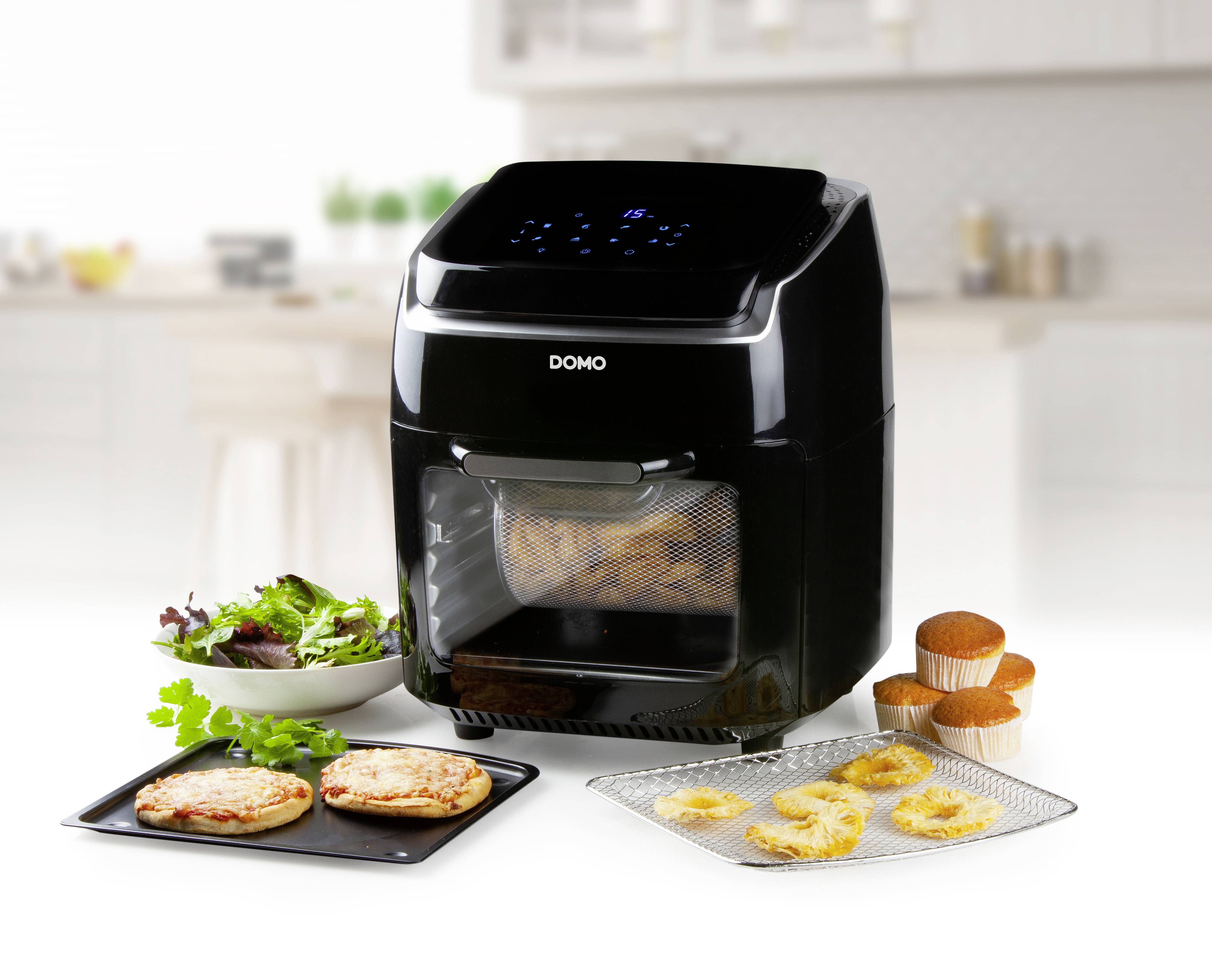 DOMO DO534FR Fritteuse 10 l mit Display, Timerfunktion Schwarz