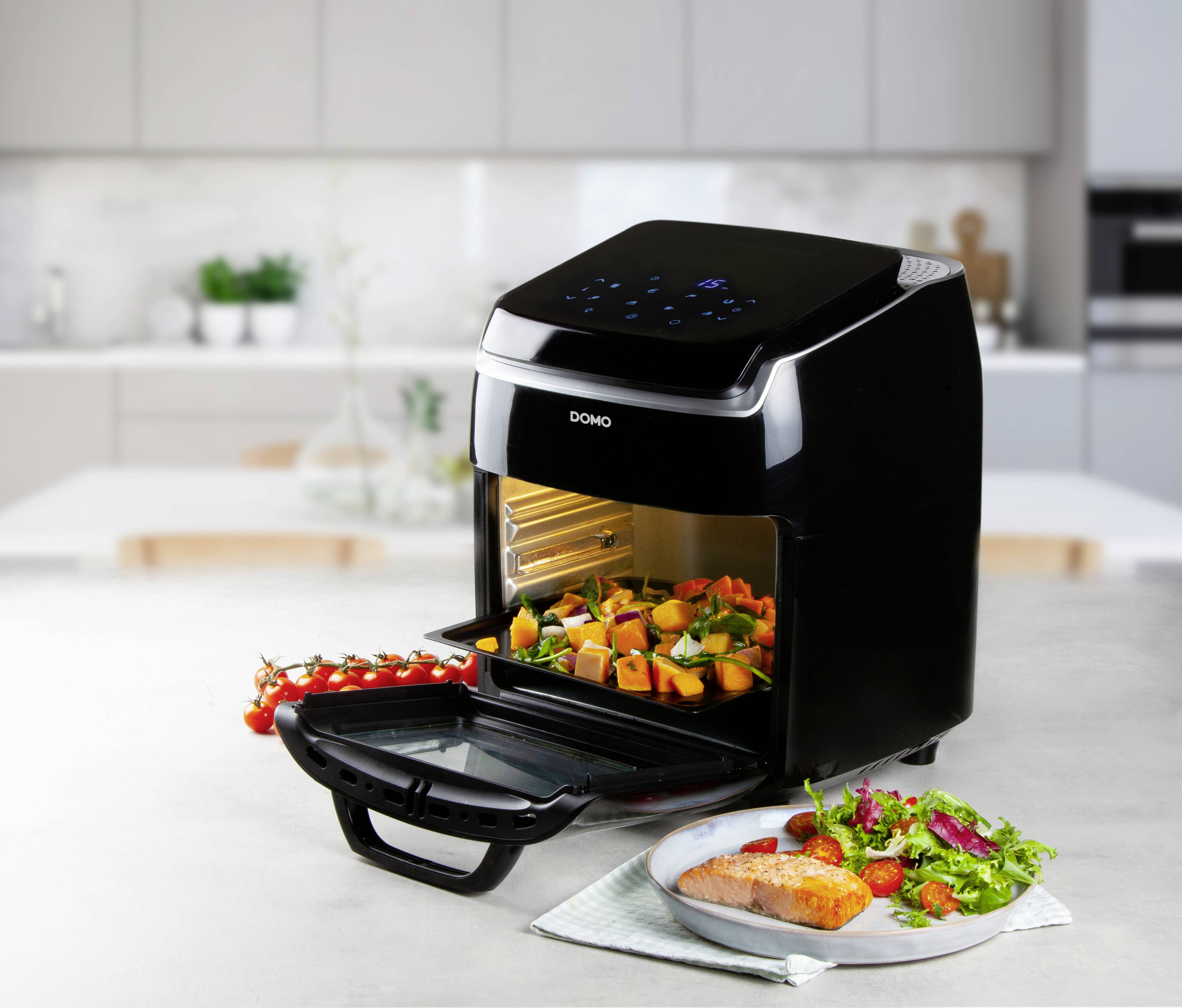 DOMO DO534FR Fritteuse 10 l mit Display, Timerfunktion Schwarz