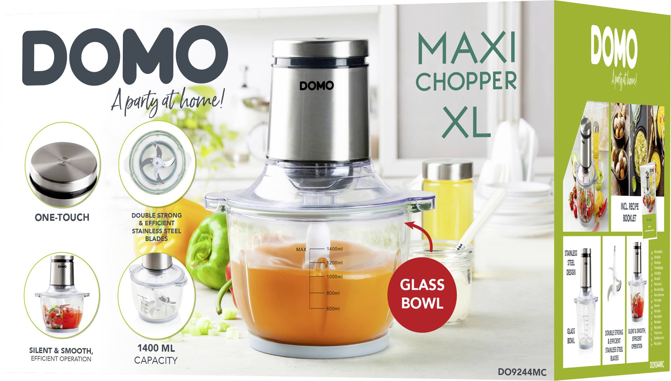 DOMO DO9244MC Zerkleinerer Edelstahl