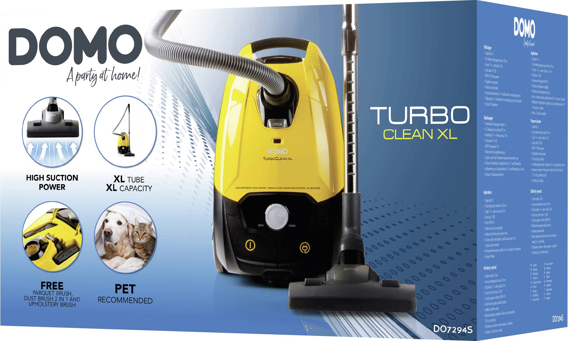 DOMO DO7294S Staubsauger mit Staubbeutel